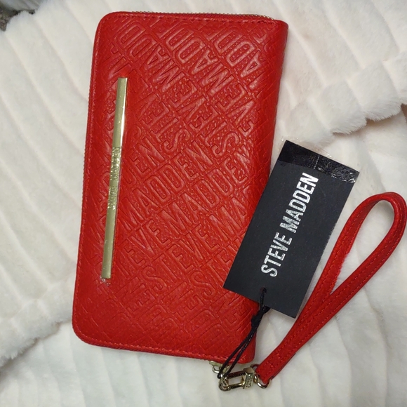 NWT Steven Madden Red zipper wallet - Picture 2 of 6